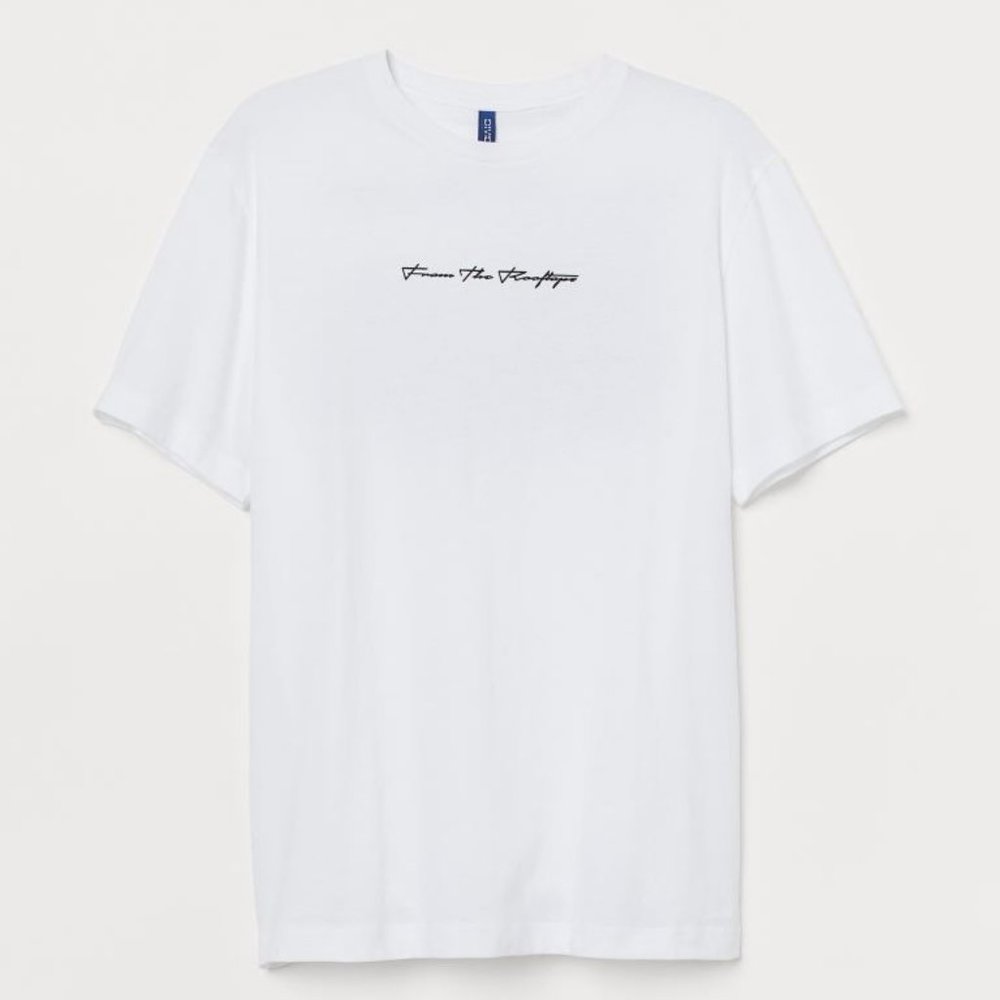 H&M Fit Printed T-shirt-From the Rooftops